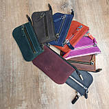 Шкіряна ключниця GS чорного кольору, фото 3