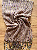 Большой объёмный двухсторонний пушистый шарф