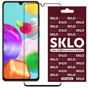 Захисне скло SKLO 3D (full glue) для Oppo A17 / A17k / A18 / A38 Чорний