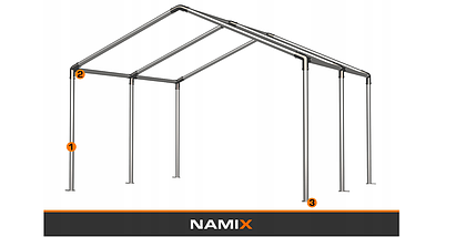 Садовий вуличний намет 4x5m BASIC NAMIX різні кольори, фото 4