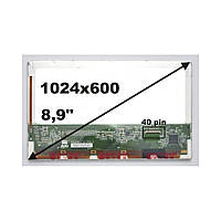 Матриця для ноутбука 8.9 Led Normal 1024x600 40pin lvds роз'єм праворуч внизу б/в