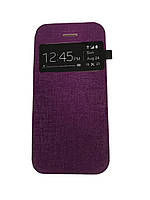 Чехол-книжка "BOOK-COVER С ОКНОМ СИЛИКОН" IPHONE 5G VIOLET