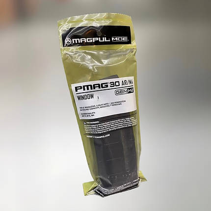 Магазин AR15 Magpul чорний PMAG 30 AR/M4 GEN M2 MOE 5.56x45 (MAG570) з вікном, фото 2