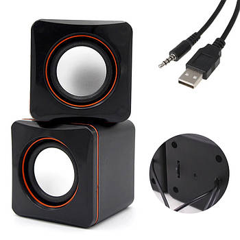 Колонки для комп'ютера та ноутбука CK4/G10, живлення від USB / Колонка для ПК / Комп'ютерні колонки