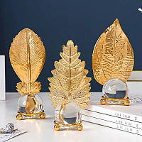 Декоративный настольный металлический золотой лист украшения для дома