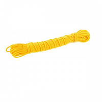Шнур кольоровий плетений 2мм х 25м для рукоділля В-25 (Жовтий)