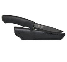 Туристичний ніж із чохлом Morakniv (Мора) BushCraft Black High Carbon (10791) Вуглецева сталь