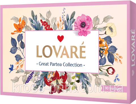 Чай асорті «Great Party» 18 різновидів пакетиків по 5 шт., LOVARE