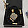 Комплект чоловічий срібний шнурок зі вставками та підвіска c Позолотою 925 проба Чорний 846/5з+П0201з, фото 2