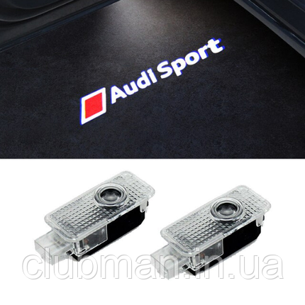 Проектор підсвічування логотипу для дверей AUDI Sport (Ауді Спорт) Логотип A3 A4 A6 A7 A8 Q7 Q5 Q3 TT, фото 1