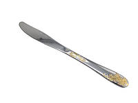 Нож столовый нержавейка Золотая ветка с позолотой L 22,5 cm в упаковке 12 штук из нержавеющей стали