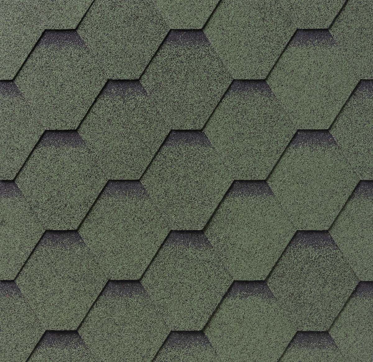 Бітумна черепиця IKO Superglass Hex Amazon Green 03