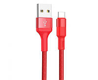Кабель Hoco X26 USB to Type-C 1m красный