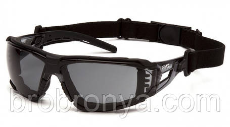 Окуляри захисні з ущільнювачем Pyramex Fyxate (gray) Super Anti-Fog H2MAX, сірі, фото 1