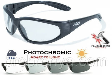Окуляри фотохромні (захисні) Global Vision Hercules-1 Photochromic (clear) фотохромні прозорі, фото 1