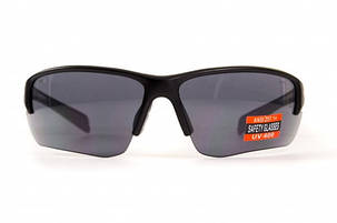 Окуляри захисні Global Vision Hercules-7 (gray) чорні, фото 3