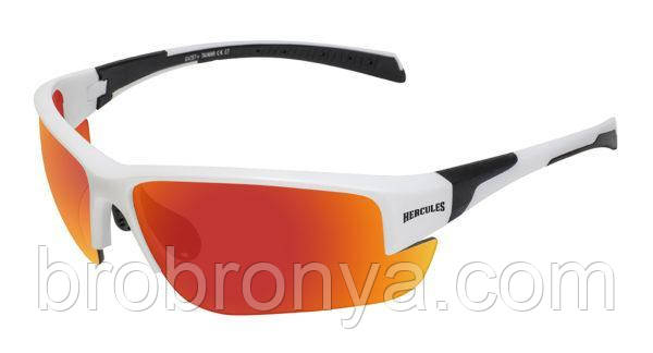 Окуляри захисні Global Vision Hercules-7 White (G-Tech red) дзеркальні червоні в білій оправі