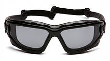 Окуляри захисні з ущільнювачем Pyramex i-Force Slim (gray) Anti-Fog, чорні, фото 3