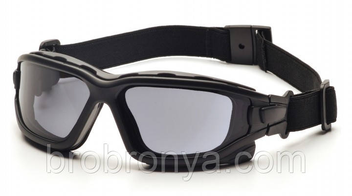 Окуляри захисні з ущільнювачем Pyramex i-Force XL (gray) Anti-Fog, чорний