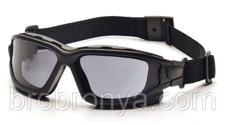 Окуляри захисні з ущільнювачем Pyramex i-Force XL (gray) Anti-Fog, чорний, фото 1