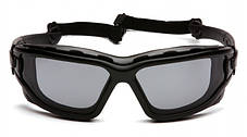 Окуляри захисні з ущільнювачем Pyramex i-Force XL (gray) Anti-Fog, чорний, фото 3