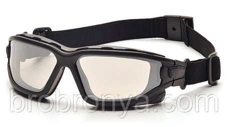 Окуляри захисні з ущільнювачем Pyramex i-Force XL (indoor/outdoor mirror) Anti-Fog, дзеркальні напівтемні, фото 1