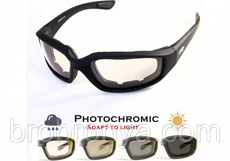 Окуляри фотохромні (захисні) Global Vision KickBack Photochromic (clear) Anti-Fog, фотохромні прозорі, фото 1