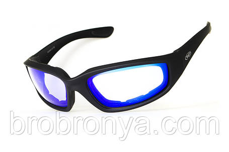 Окуляри фотохромні (захисні) Global Vision KickBack Photochromic (G-Tech™ blue) Anti Fog, фотохромні дзеркальні сині, фото 1