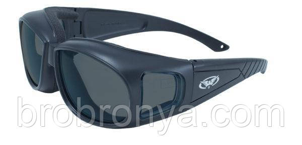 Окуляри захисні з ущільнювачем Global Vision Outfitter (gray) Anti-Fog, чорні