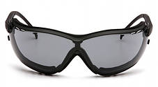 Окуляри захисні з ущільнювачем Pyramex V2G (gray) Anti-Fog, чорні, фото 3