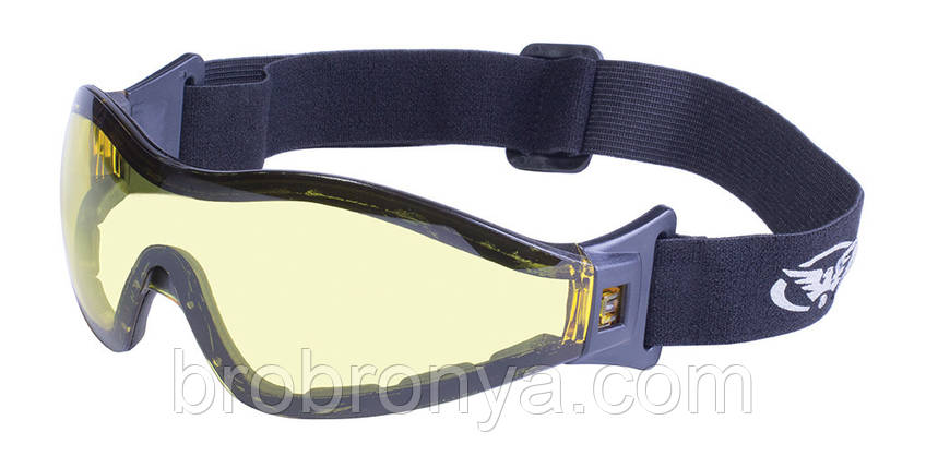 Окуляри захисні з ущільнювачем Global Vision Z-33 (yellow) Anti-Fog, жовті, фото 1