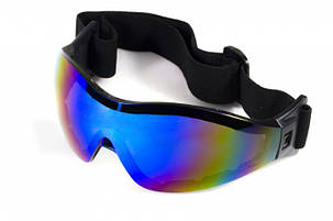 Окуляри захисні з ущільнювачем Global Vision Z-33 (G-Tech™ blue) Anti-Fog, дзеркальні сині, фото 1