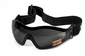 Окуляри захисні з ущільнювачем Global Vision Z-33 (gray) Anti-Fog, чорні, фото 1