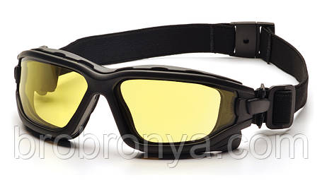 Окуляри захисні з ущільнювачем Pyramex i-Force Slim (amber) Anti-Fog, жовті, фото 1
