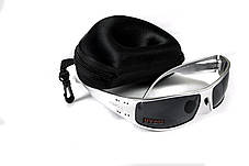 Окуляри захисні Global Vision Bad-Ass-2 Silver (gray), сірі в сріблястій металевій оправі, фото 3