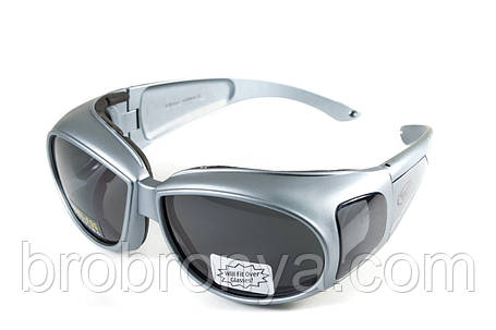 Окуляри захисні з ущільнювачем Global Vision Outfitter Metallic (gray) Anti-Fog, чорні в сірій оправі, фото 1