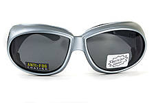 Окуляри захисні з ущільнювачем Global Vision Outfitter Metallic (gray) Anti-Fog, чорні в сірій оправі, фото 4