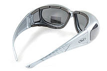 Окуляри захисні з ущільнювачем Global Vision Outfitter Metallic (gray) Anti-Fog, чорні в сірій оправі, фото 5