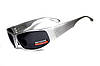 Окуляри захисні Global Vision BAD-ASS-1 Silver (gray) чорні в металевій оправі, фото 7