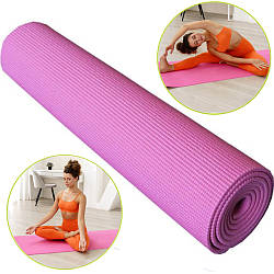 Килимок для йоги та фітнесу 173х61х0,5 см, Рожевиий / EVA килимок для спорту / Мат для йоги / Йогомат
