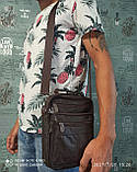 Чоловіча шкіряна сумка коричнева 40202-1, фото 8