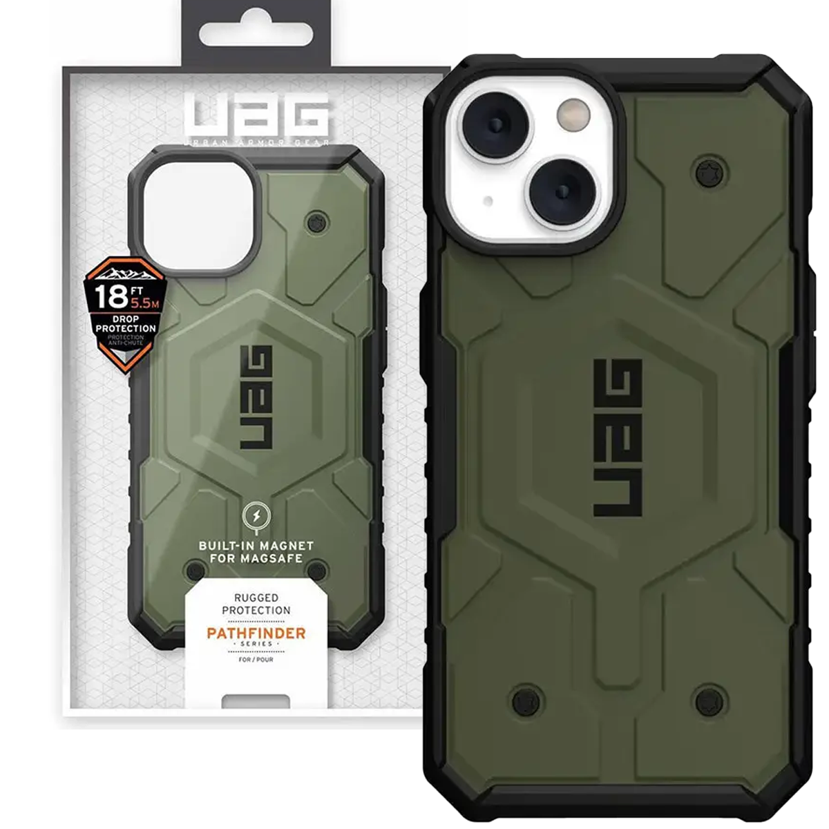 Ударостійкий чохол UAG Pathfinder with MagSafe для Apple iPhone 14 (6.1") Зелений, фото 1