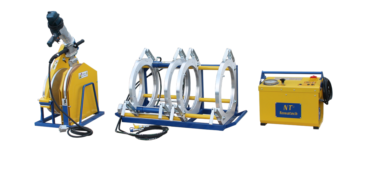 Стиковий апарат для зварювання труб ручне управл. Ø 110-400, 190кг, 230B, з компл. вкл. 110-355, Nowatech, Польща, фото 1