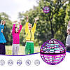 Літаючий шар з LED підсвіткою FLYING SPINNER / Іграшка спіннер для дітей / Сенсорний м'яч бумеранг, фото 7