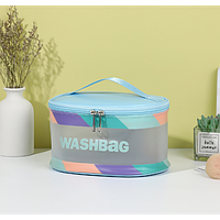 Косметичка - чемодан "Washbag", органайзер для косметики (21х15,5х12,3 см), Голубая