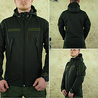 Куртка тактическая soft shell олива на флисе (46 - 60, 62, 64р) Мужская демисизонная армейская для НГУ MAR