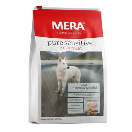 Mera PS Adult Turthahn & Kartofeel Корм для дорослих собак зі свіжим м'ясом індички та картоплі беззерновий 1кг, фото 1