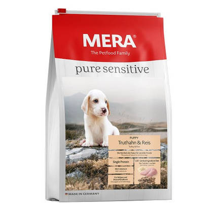 Mera PS Puppy Корм для цуценят і самок, що годують з індичкою та рисом 1кг, фото 1