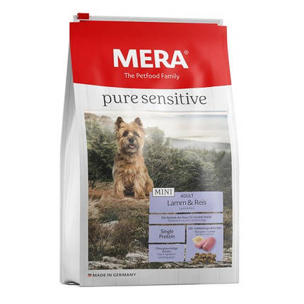 Mera PS Mini Adult Lamm & Reis Корм для дорослих собак дрібних порід з чутливим травленням, алергією, ягня 1кг, фото 1
