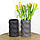 Ваза керамічна для квітів настільна 20 см "Rec-Fase L" чорний мат Rezon V030, фото 5